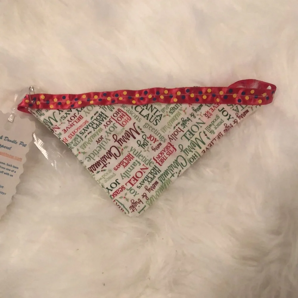 Dog Puppy Cat Pet Christmas Everyday Bandana For Small Fur Baby